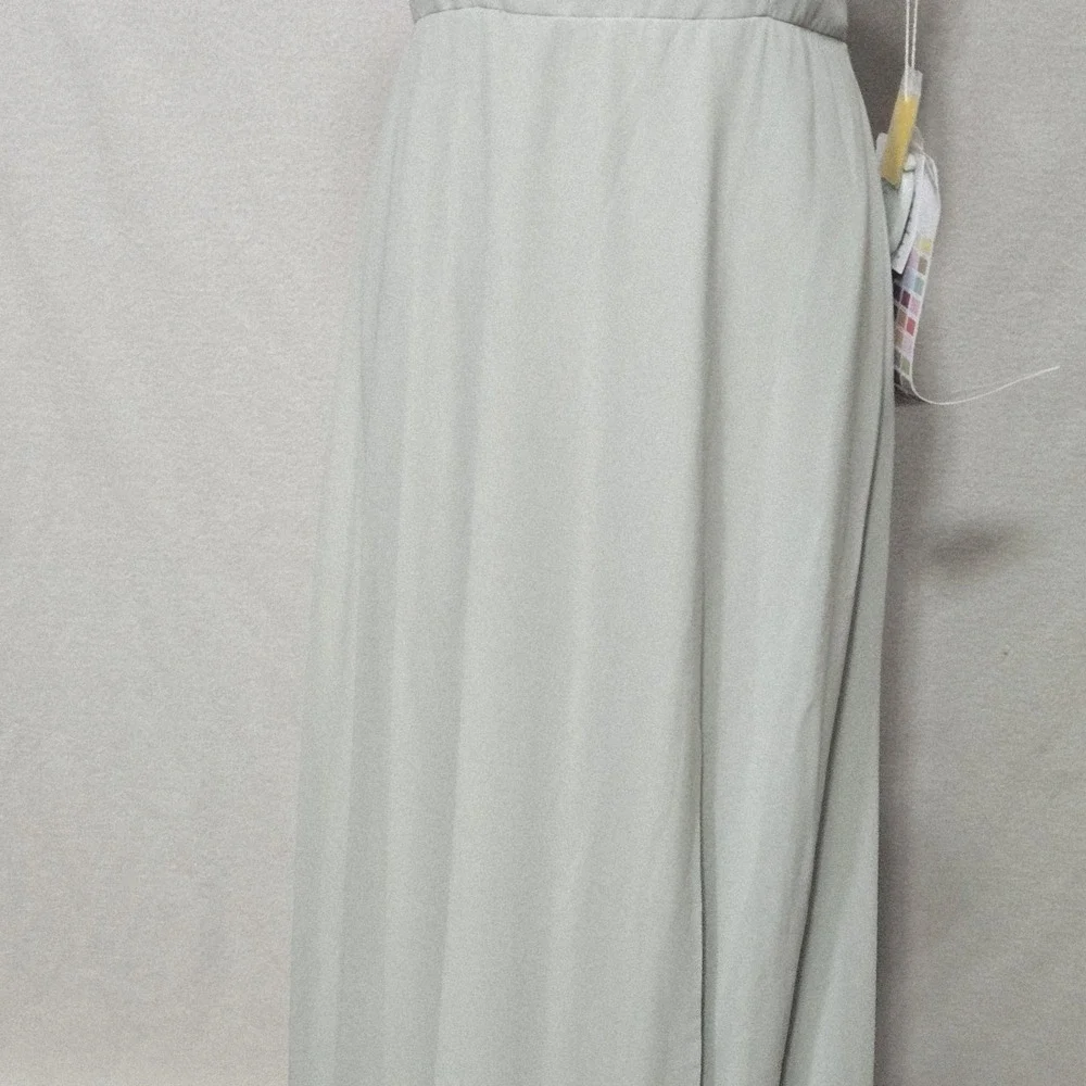 Morilee Dress Womens 6 Green‎ Strapless Chiffon Maxi Side Slit 21766 Gown